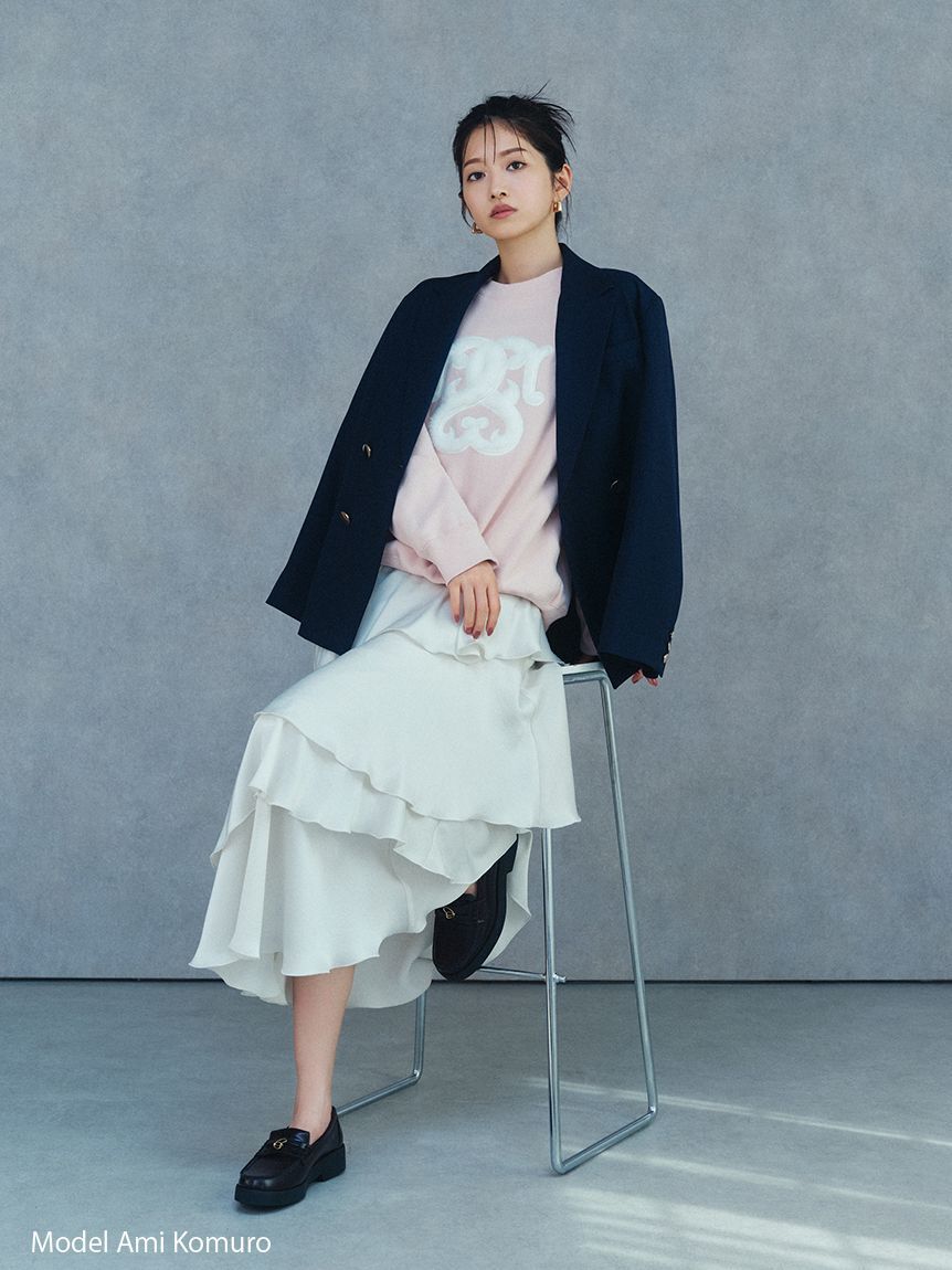 SNIDEL「【WEB限定/ボアコレクション】ロゴモチーフスウェット」|スウェット・ジャージ|