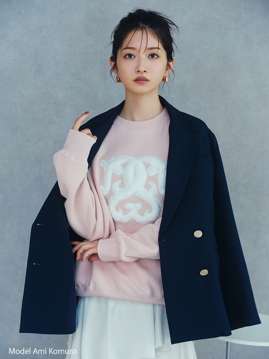 SNIDEL「【WEB限定/ボアコレクション】ロゴモチーフスウェット」|スウェット・ジャージ|