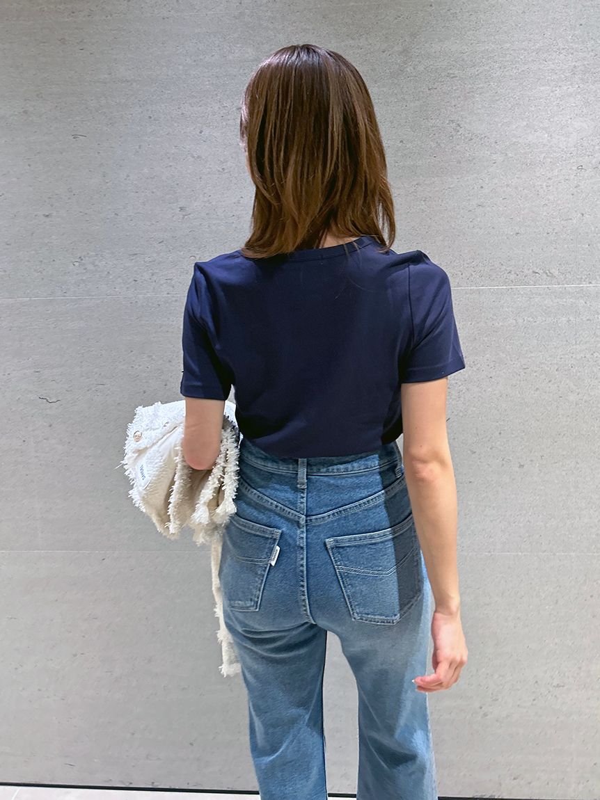 SNIDEL「UネックTシャツ」|Tシャツ・カットソー|