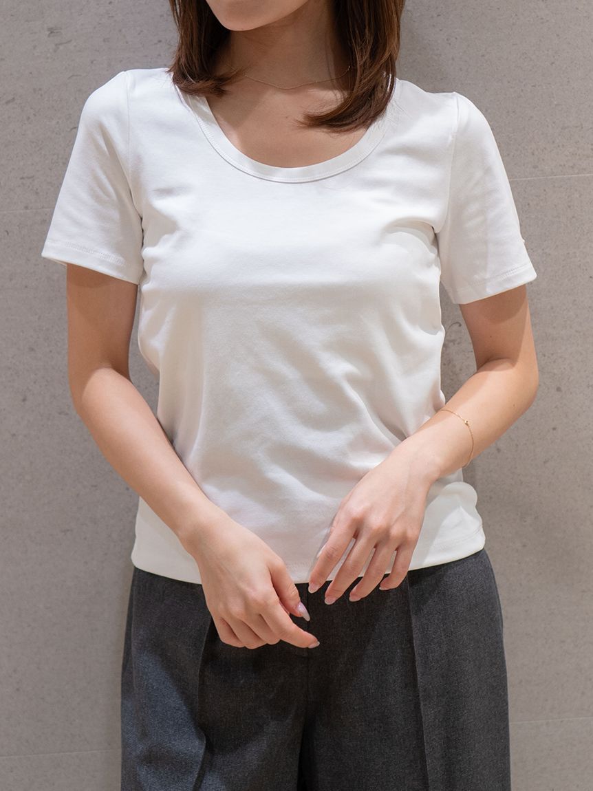 SNIDEL「UネックTシャツ」|Tシャツ・カットソー|