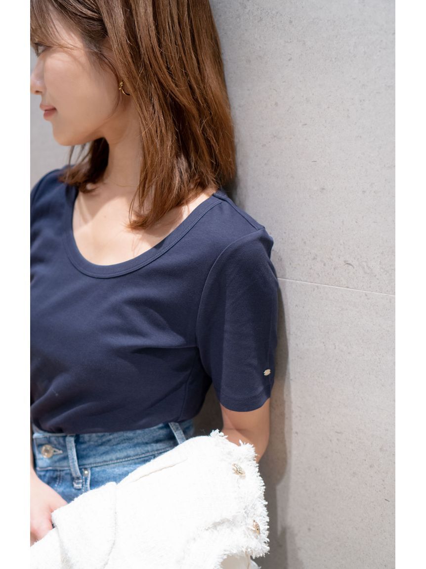 SNIDEL「UネックTシャツ」|Tシャツ・カットソー|