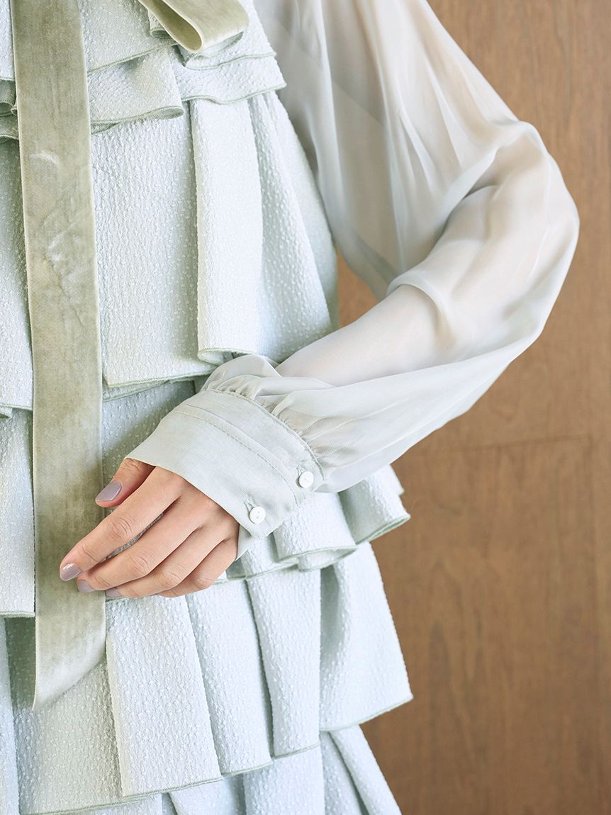 SNIDEL「ティアードラッフルミニドレス」|ワンピース|