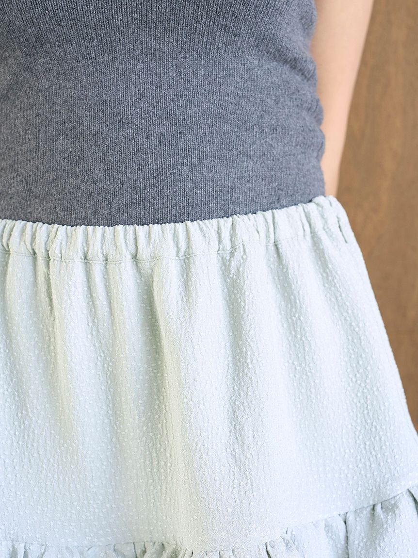 SNIDEL「ティアードラッフルミニドレス」|ワンピース|