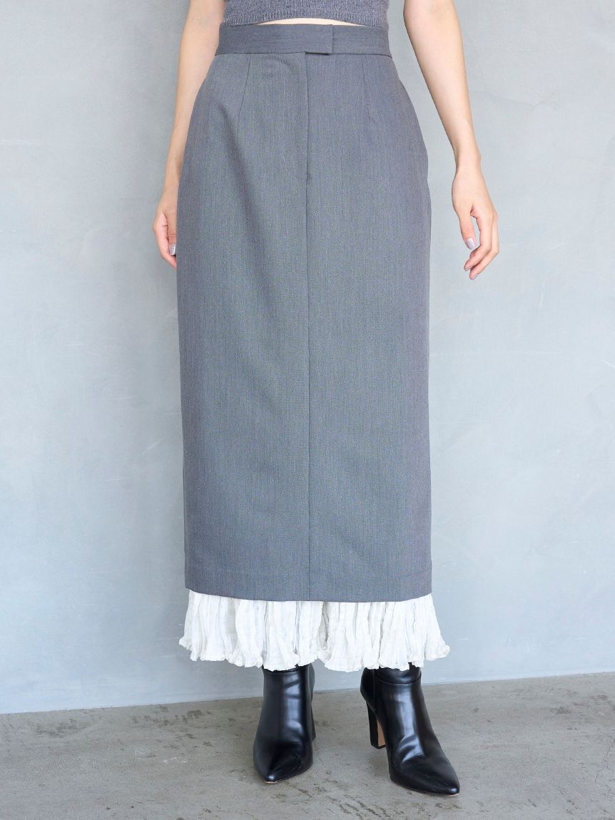 SNIDEL「プリーツドッキングナロースカート」|スカート|