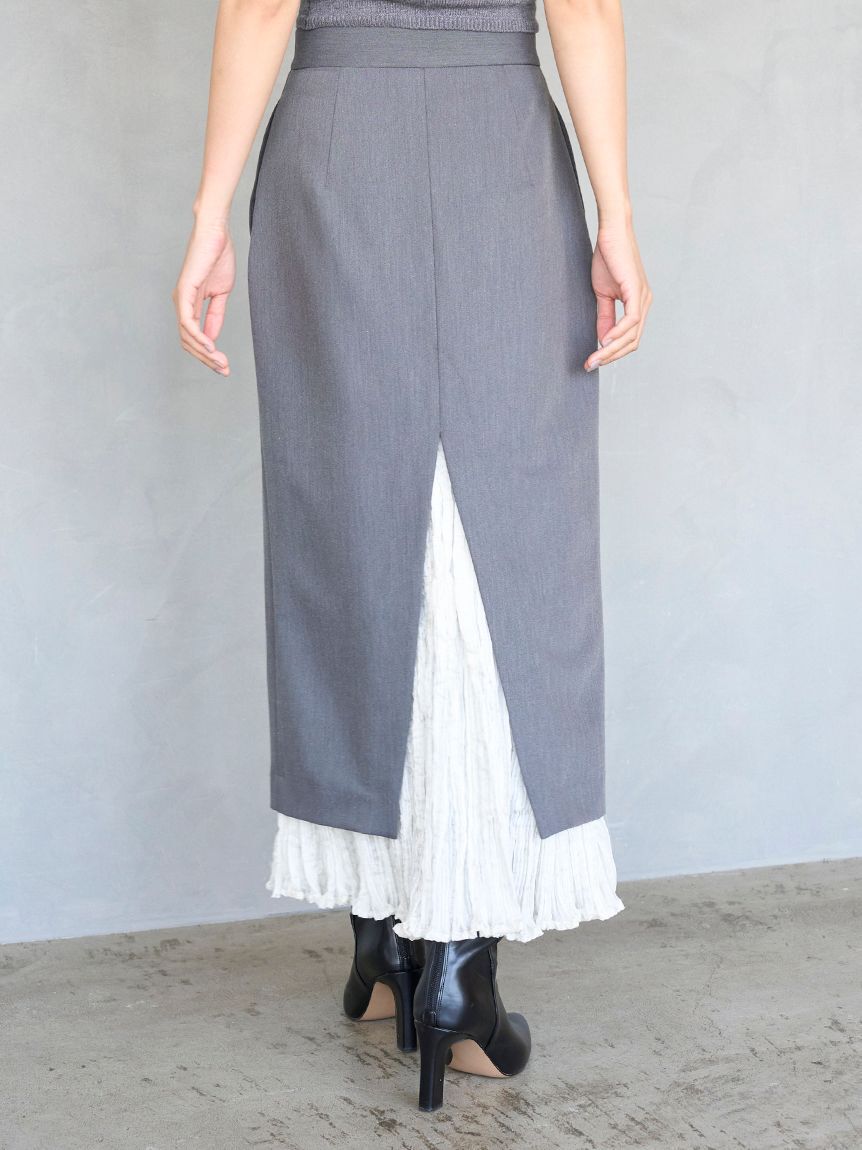 SNIDEL「プリーツドッキングナロースカート」|スカート|