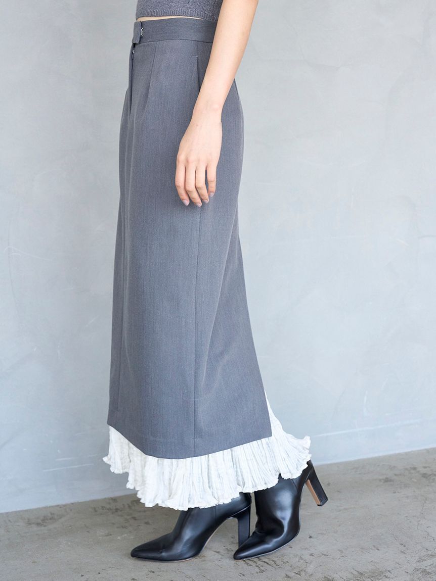 SNIDEL「プリーツドッキングナロースカート」|スカート|