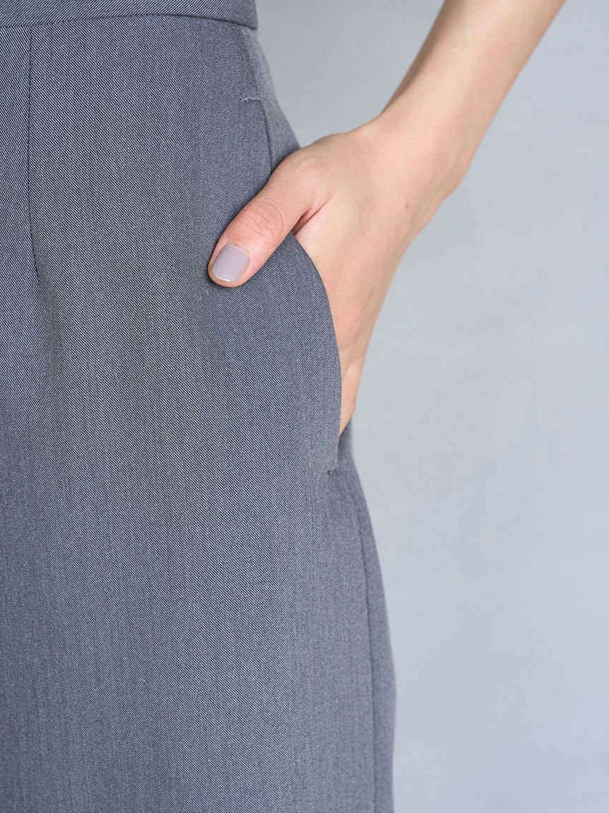 SNIDEL「プリーツドッキングナロースカート」|スカート|