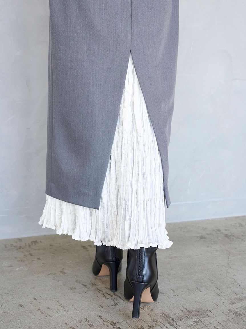 SNIDEL「プリーツドッキングナロースカート」|スカート|