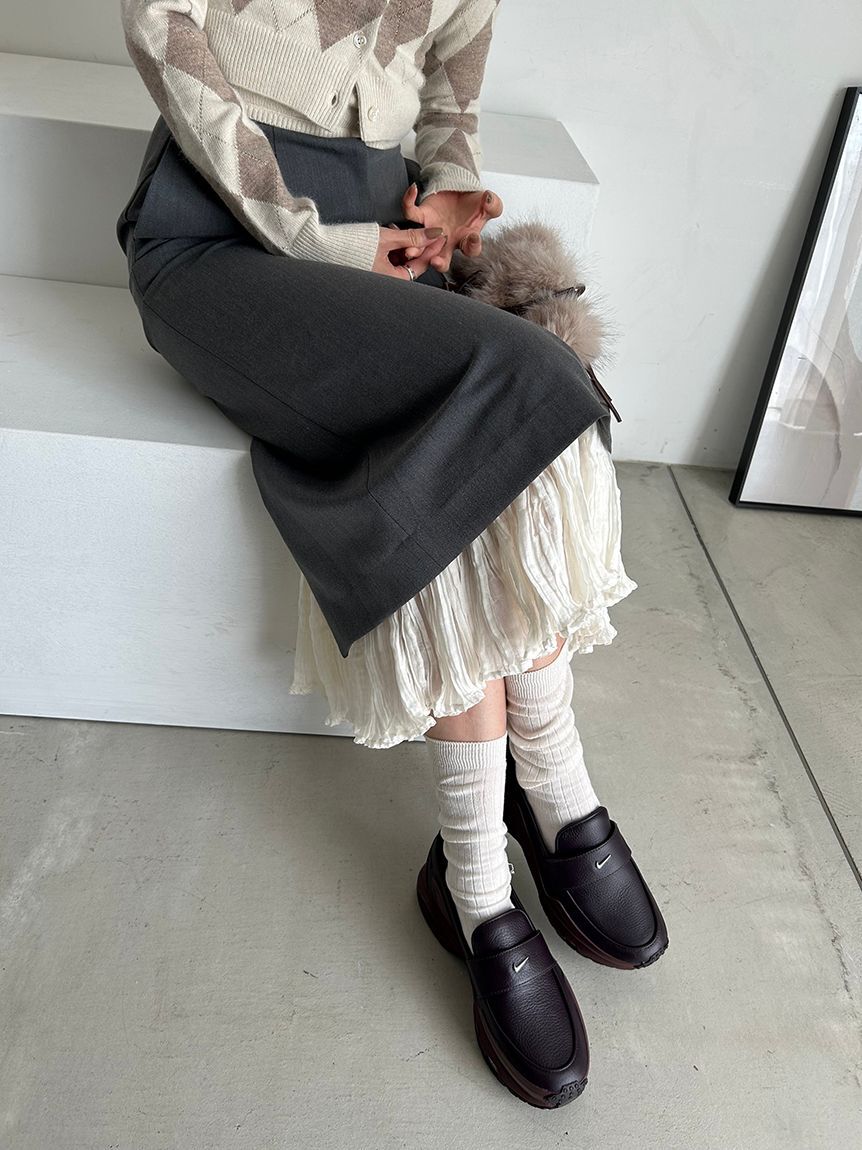 SNIDEL「プリーツドッキングナロースカート」|スカート|