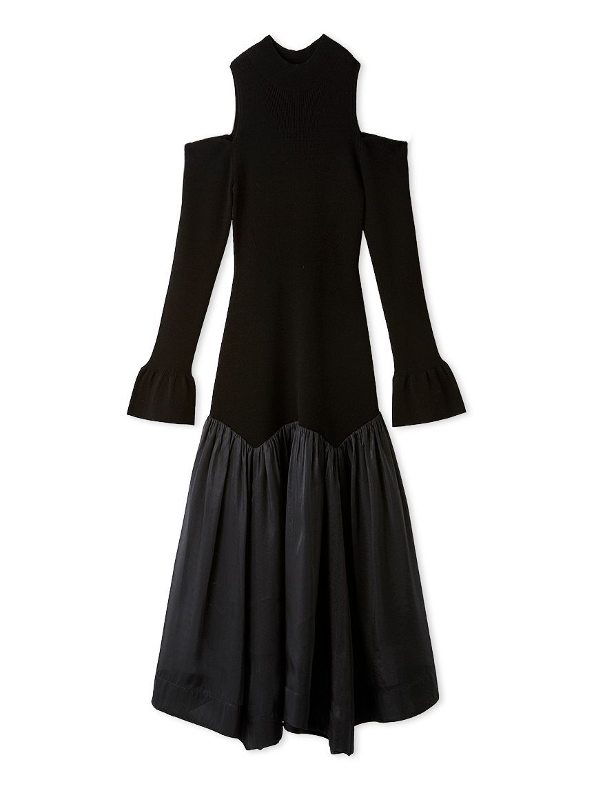 SNIDEL「Sustainableコールドショルダーニットワンピース」|ワンピース|