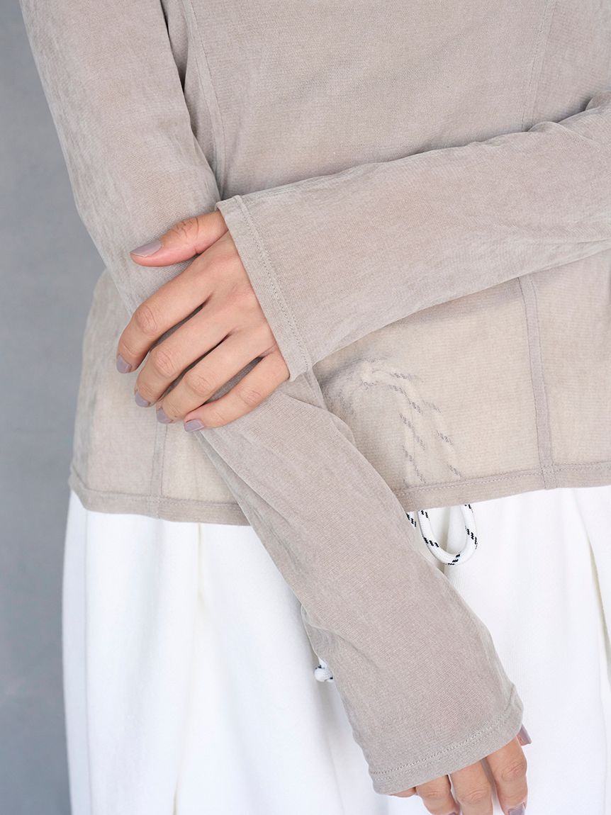 SNIDEL「カップインベロアカットソー」|Tシャツ・カットソー|