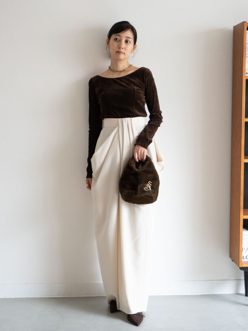 SNIDEL「カップインベロアカットソー」|Tシャツ・カットソー|