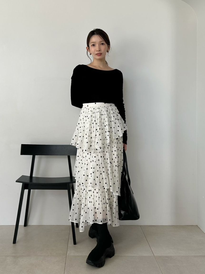 SNIDEL「カップインベロアカットソー」|Tシャツ・カットソー|