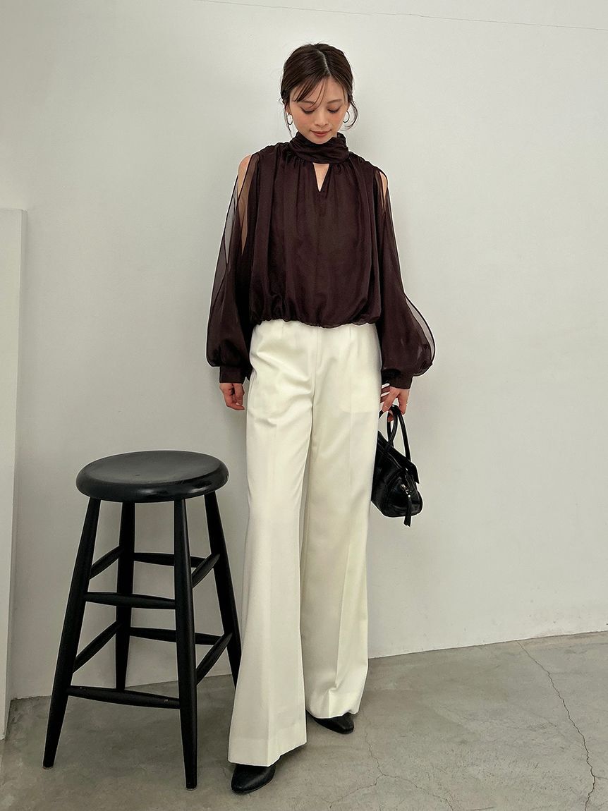 SNIDEL「スリットスリーブブラウス」|シャツ・ブラウス|