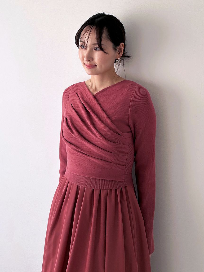 SNIDEL「ニットドッキングワンピース」|ワンピース|
