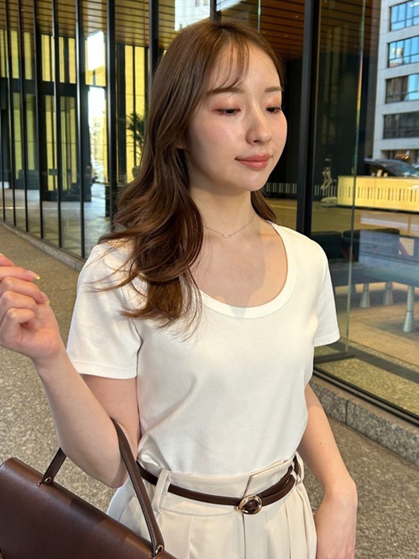 FRAY I.D「ラウンドネックTシャツ」|Tシャツ・カットソー|