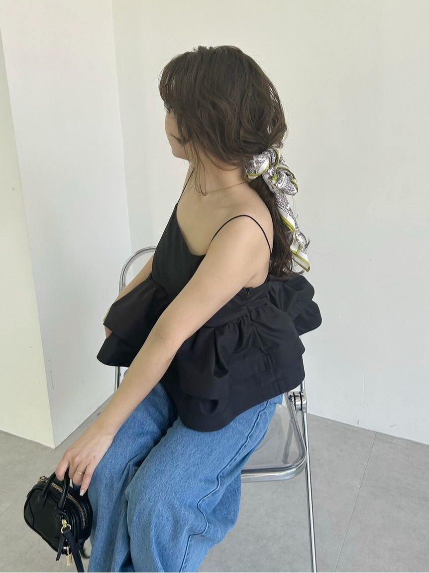 FRAY I.D「ラッフルヘムデザインキャミソール」|キャミソール|