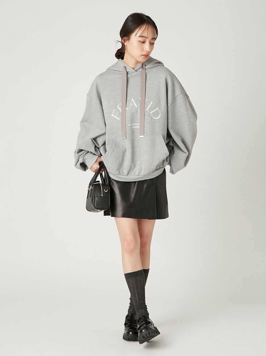 FRAY I.D「レザーライクアシメタックミニスカート」|スカート|