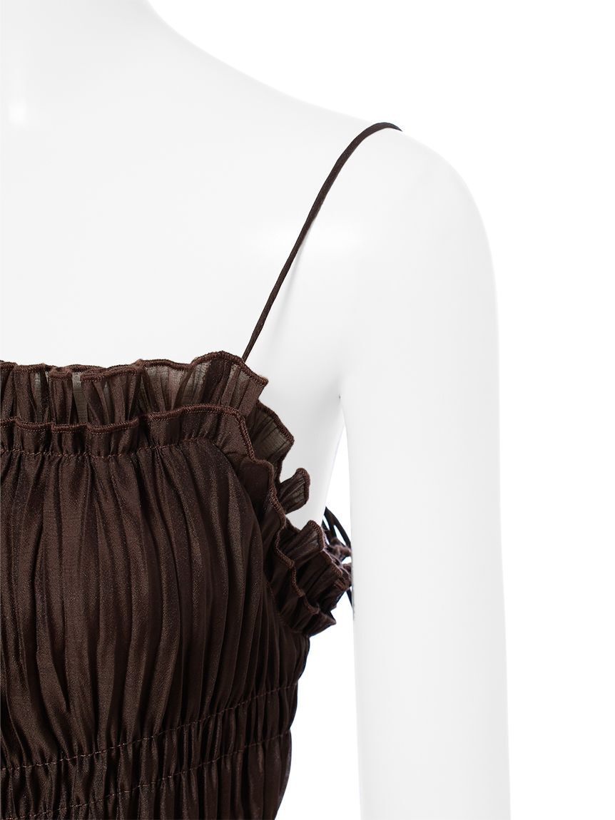 FRAY I.D「ワッシャーシャーリングキャミワンピース」|ワンピース|