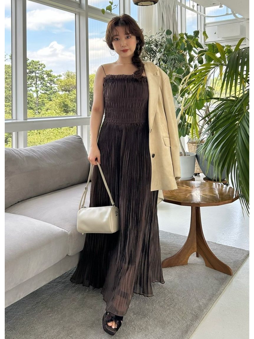 FRAY I.D「ワッシャーシャーリングキャミワンピース」|ワンピース|