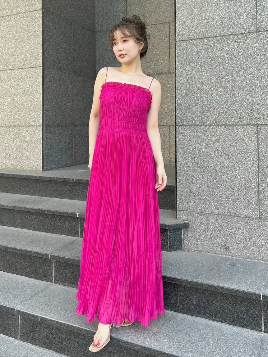 FRAY I.D「ワッシャーシャーリングキャミワンピース」|ワンピース|