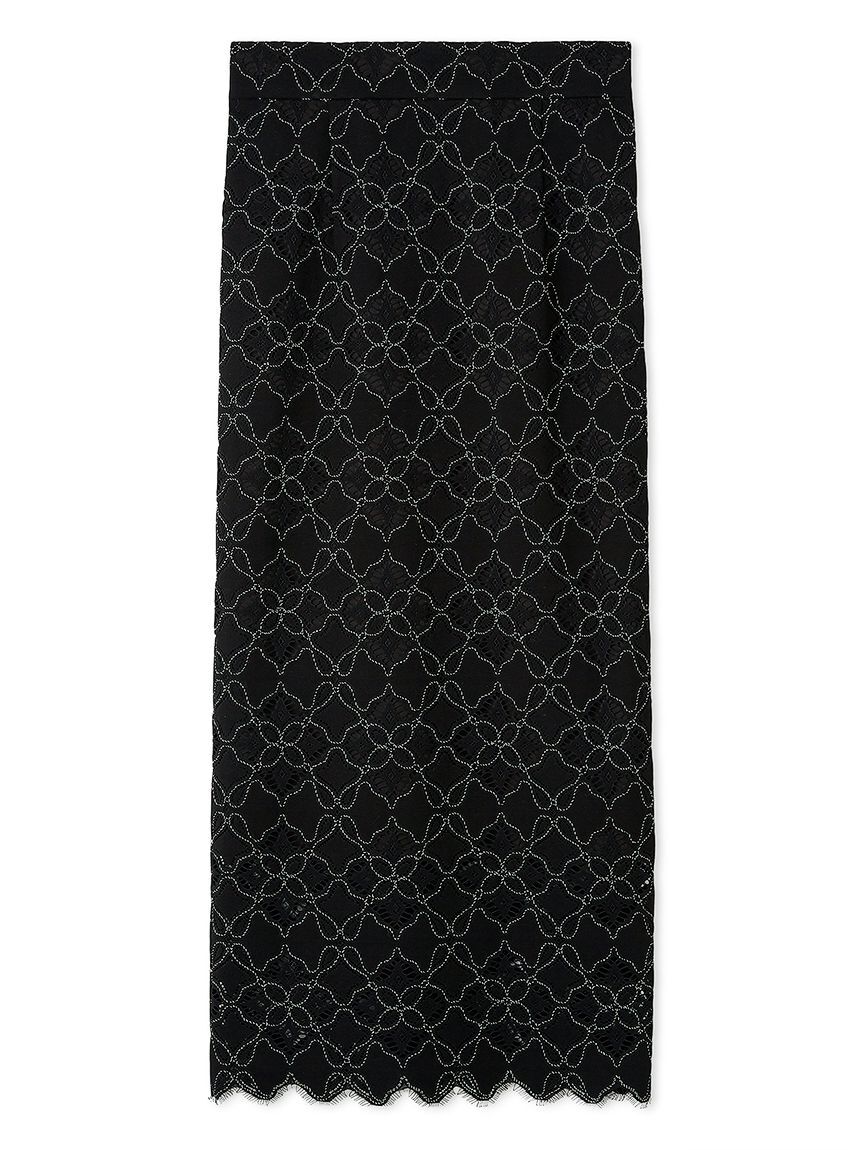 FRAY I.D「コードバイカラーレースタイトスカート」|スカート|