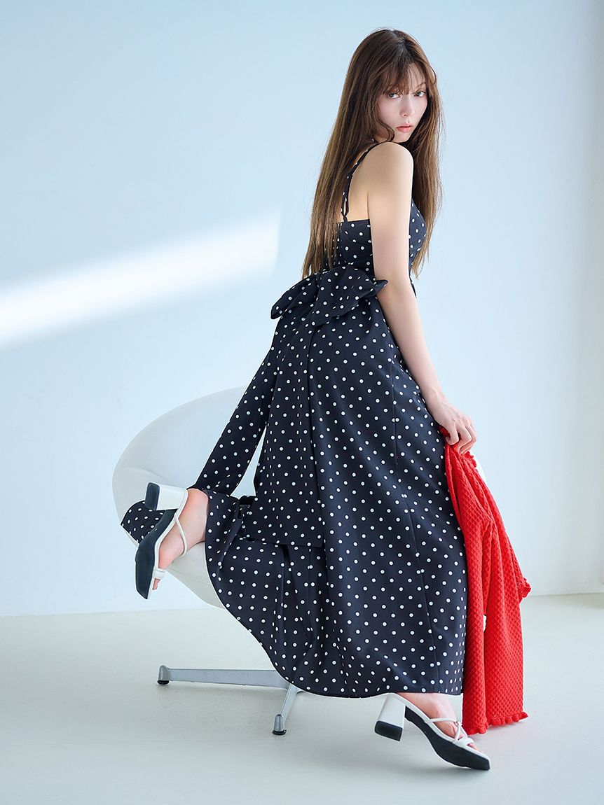 LILY BROWN「【WEB限定00サイズ】ボリュームリボン2wayワンピース」|ワンピース|