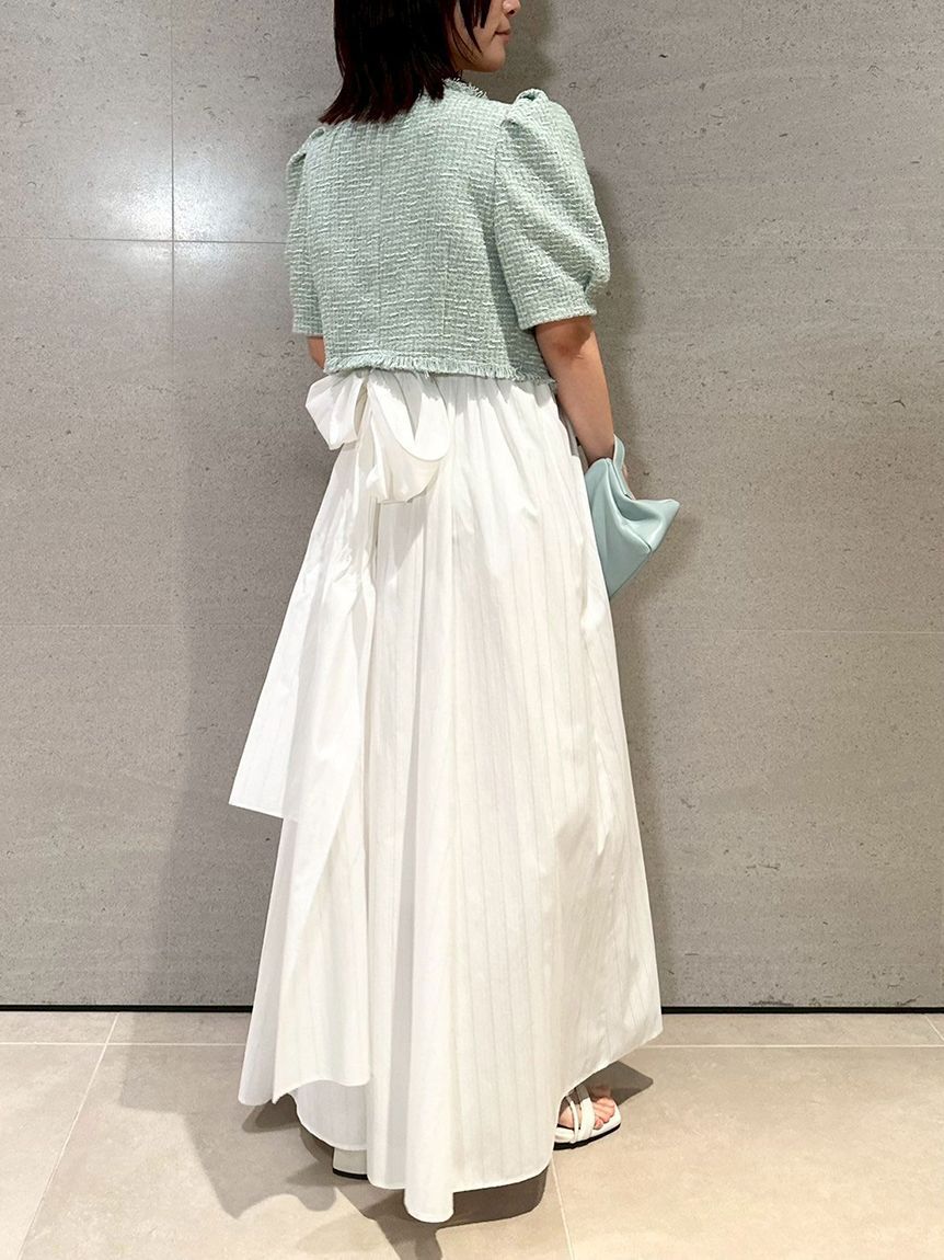 LILY BROWN「【WEB限定00サイズ】ボリュームリボン2wayワンピース」|ワンピース|