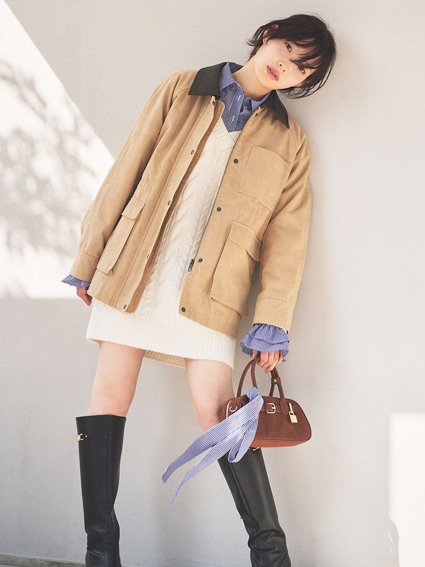 LILY BROWN「カバーオールジャケット」|テーラードジャケット|BEG