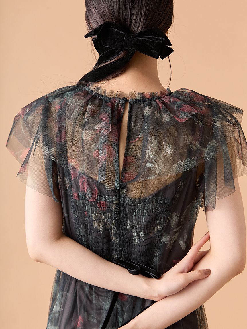 LILY BROWN「ボタニカルチュールティアードドレス」|ドレス|