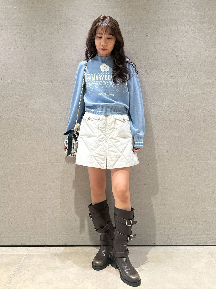 LILY BROWN「【LILY BROWN&times;MARY QUANT】ジャガードロゴニットトップス(Hearts2Hearts着用)」|ニット・セーター|