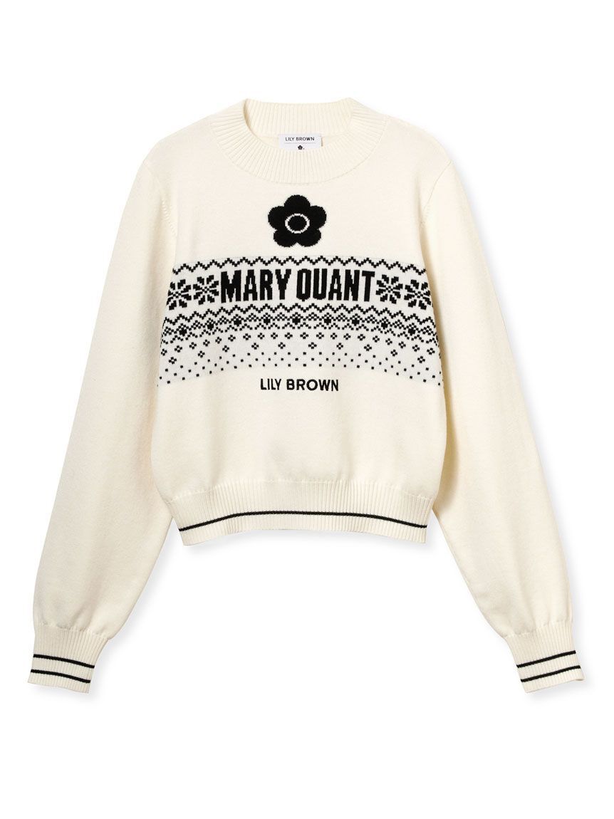 LILY BROWN「【LILY BROWN&times;MARY QUANT】ジャガードロゴニットトップス(Hearts2Hearts着用)」|ニット・セーター|