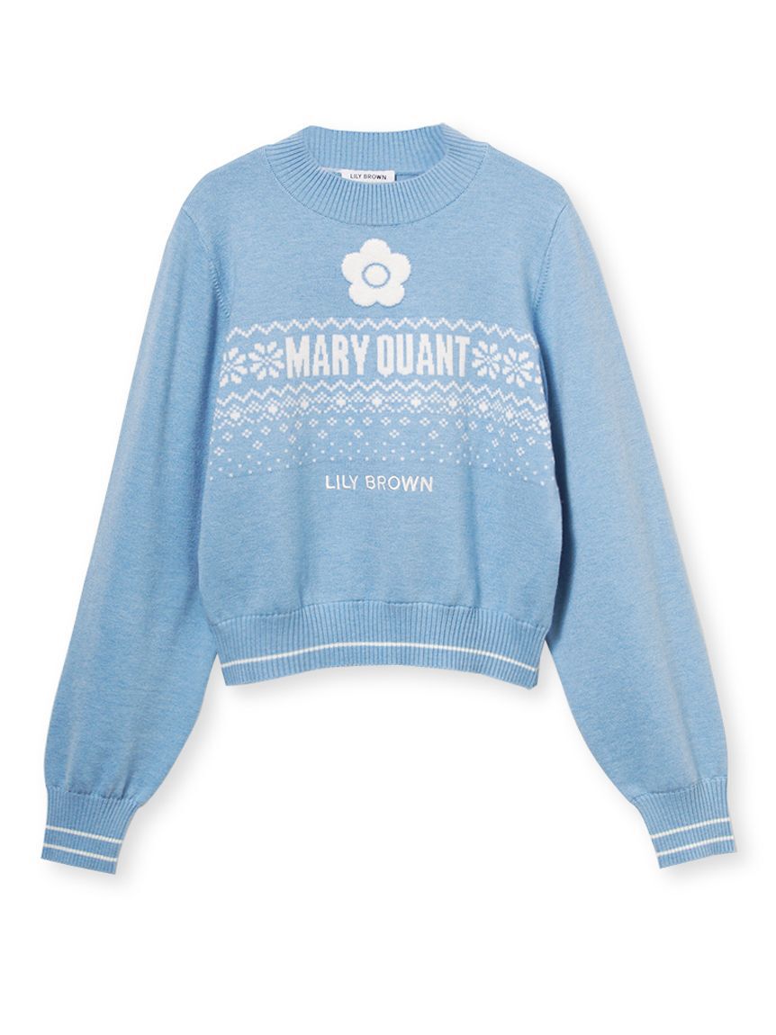 LILY BROWN「【LILY BROWN&times;MARY QUANT】ジャガードロゴニットトップス(Hearts2Hearts着用)」|ニット・セーター|