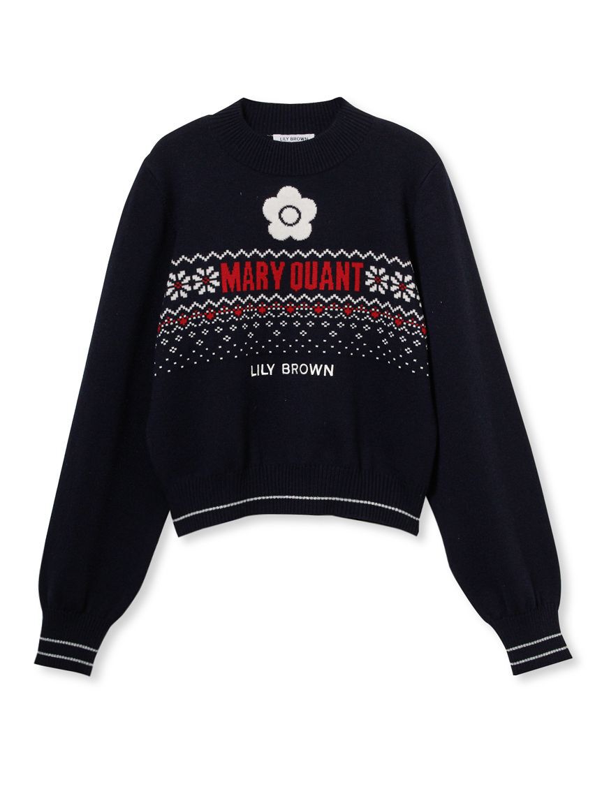 LILY BROWN「【LILY BROWN&times;MARY QUANT】ジャガードロゴニットトップス(Hearts2Hearts着用)」|ニット・セーター|