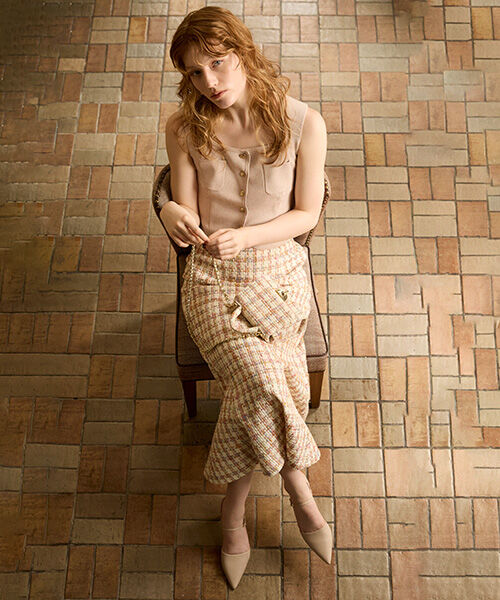 CELFORD「スクエアネックニットジレ」|ベスト・ジレ|