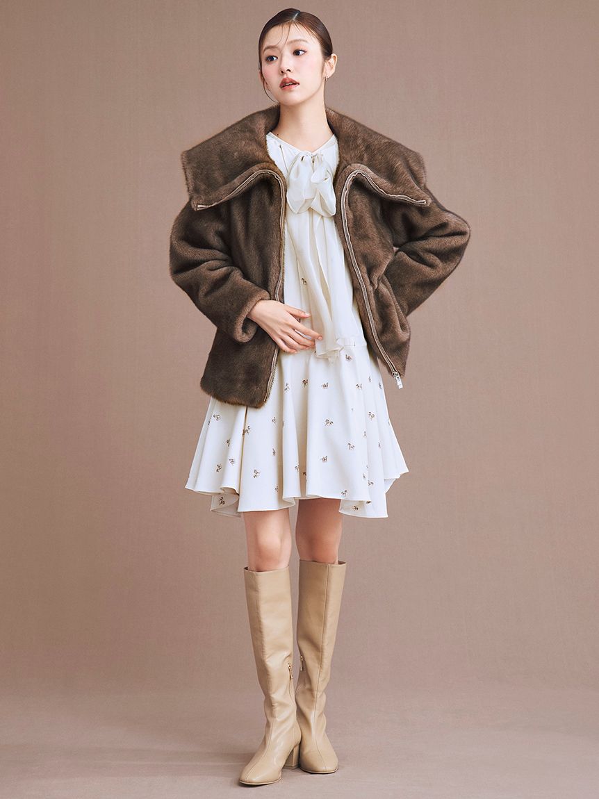 CELFORD「ロゴメタル付きロングブーツ」|ロングブーツ|