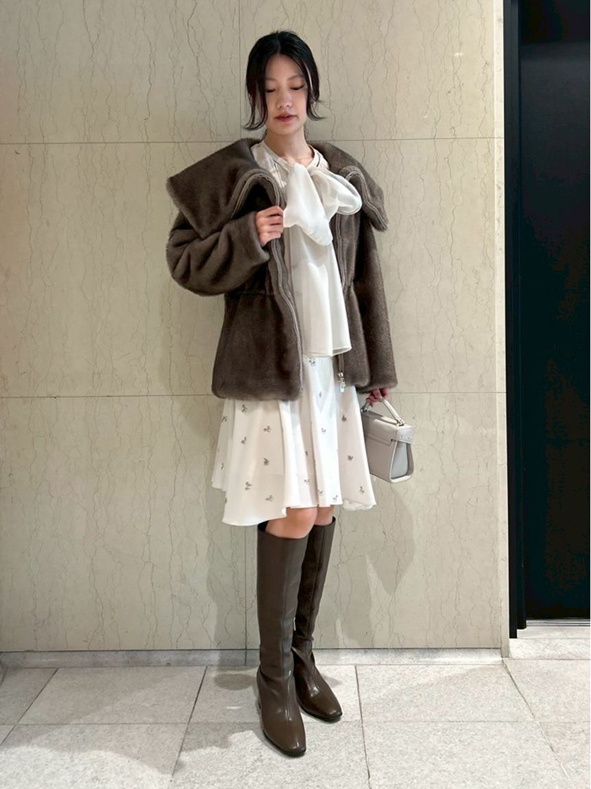 CELFORD「ロゴメタル付きロングブーツ」|ロングブーツ|