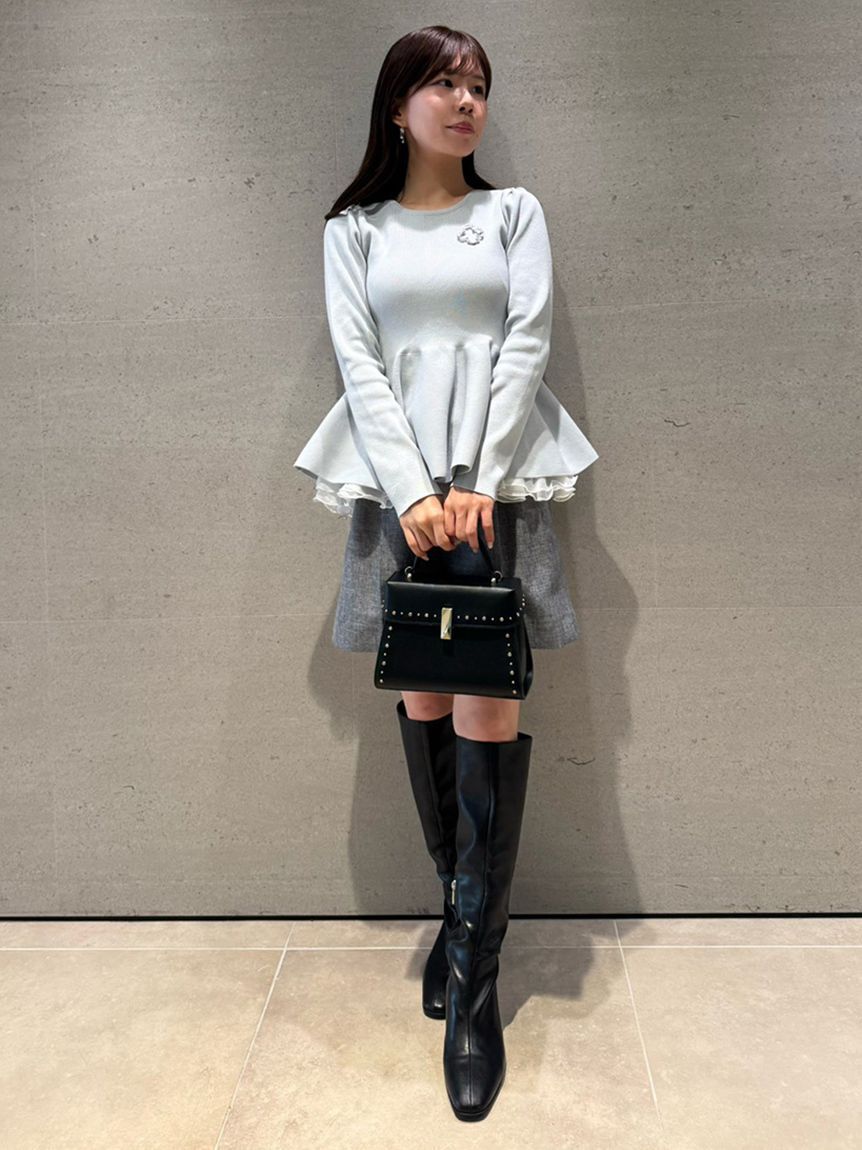 CELFORD「ロゴメタル付きロングブーツ」|ロングブーツ|