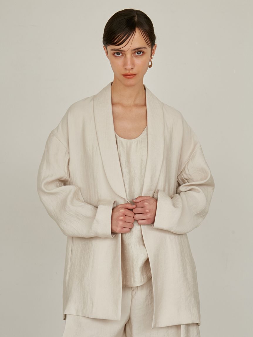 styling/「【セットアップ対応】バックサテンジャケット」|テーラードジャケット|