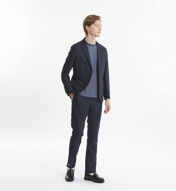 MACKINTOSH PHILOSOPHY「テーラード ジャージー パンツ ウール混カラミ織り」|スラックス|