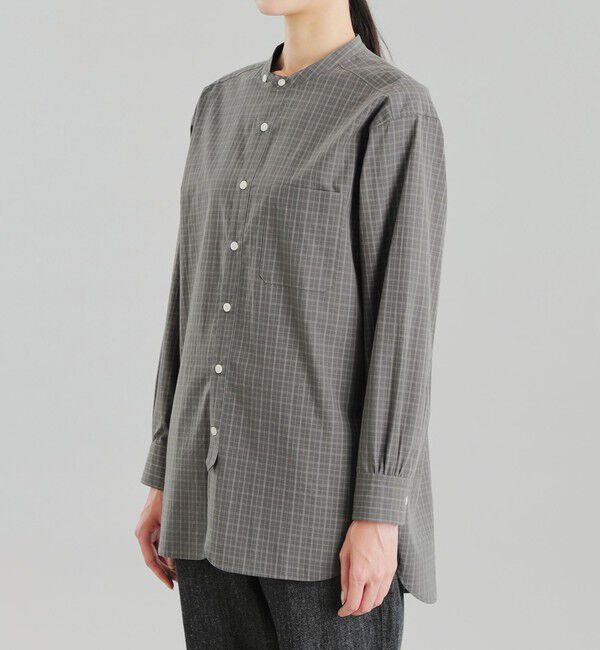 MACKINTOSH PHILOSOPHY「GREY LABEL バンドカラーパターンドシャツ」|シャツ・ブラウス|