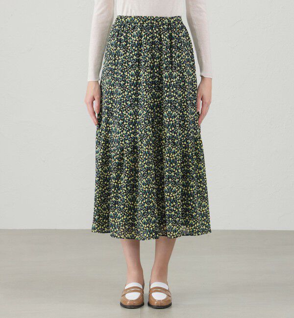 MACKINTOSH PHILOSOPHY「Snowblue Garden ランダムティアードスカート」|スカート|