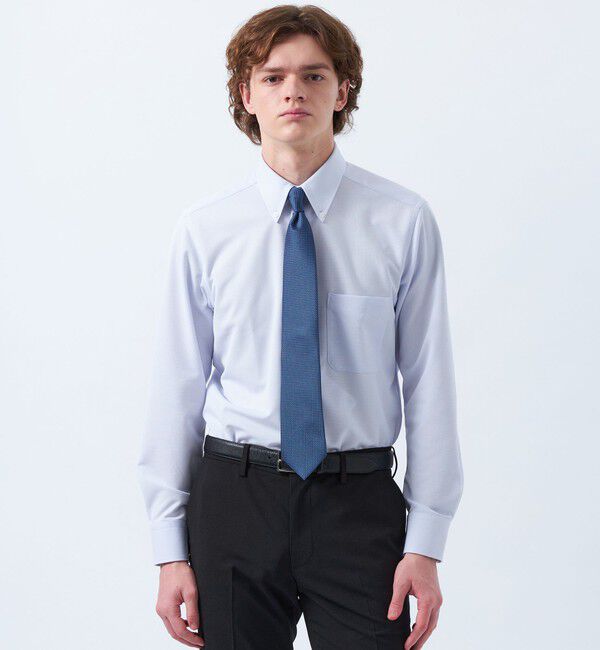 MACKINTOSH PHILOSOPHY「【WEB&一部店舗限定】トロッター ボタンダウンシャツ トリコットバリエーション」|シャツ・ブラウス|ブルー2