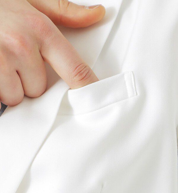  「【ウォッシャブル/セットアップ対応】ハーフスリーブシングルジャケット」|テーラードジャケット|