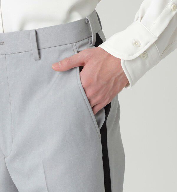  「サテンサイドライン スラックス」|スラックス|