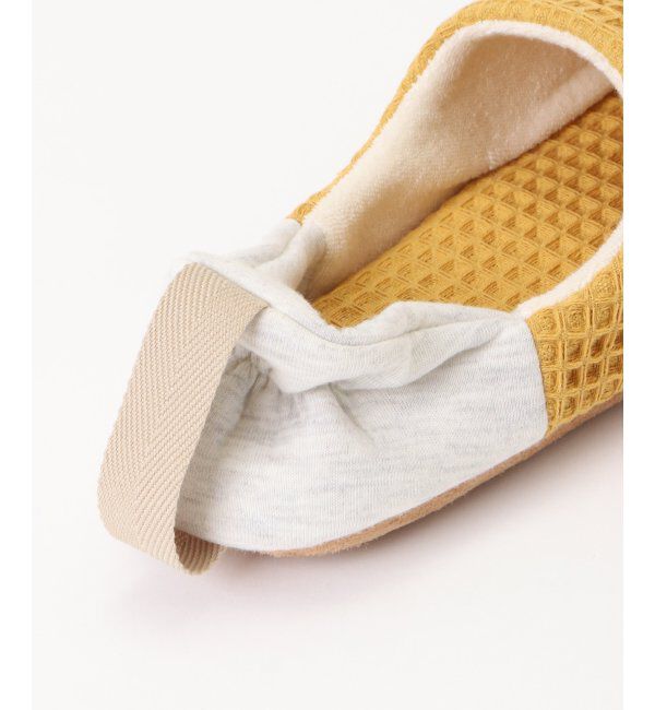 TOKYO DESIGN CHANNEL「YORI ワッフルかかとリボンバブーシュ M」|ルームシューズ|