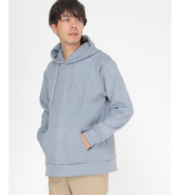 ikka「【抗菌防臭／吸水速乾】セイケツフェイクスエードプルパーカー【消臭】」|パーカー|ブルー