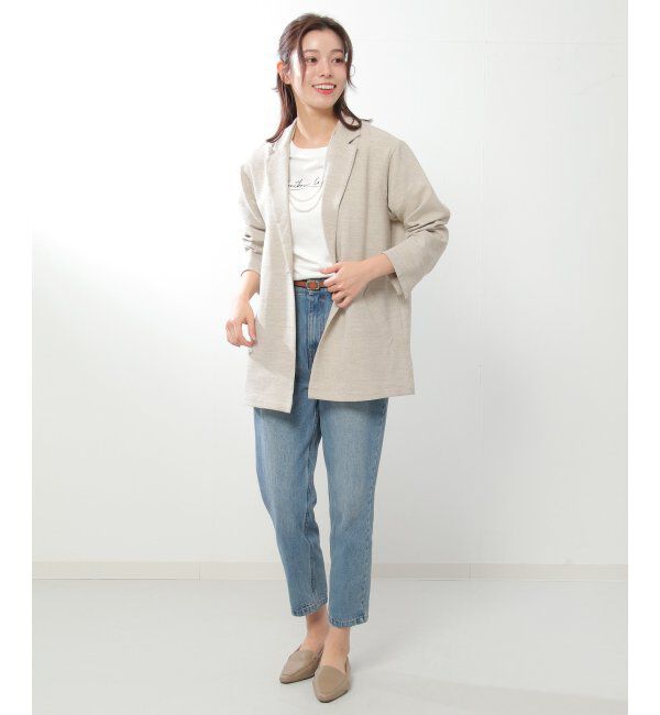 ikka「麻調合繊ゆるジャケット」|その他|