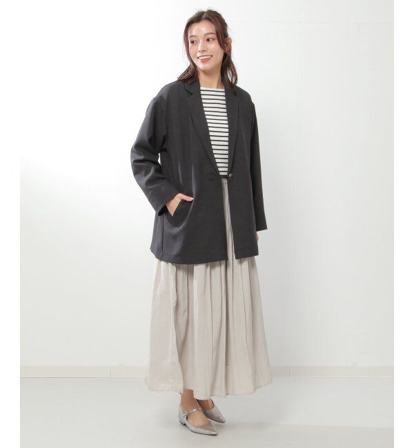 ikka「麻調合繊ゆるジャケット」|その他|