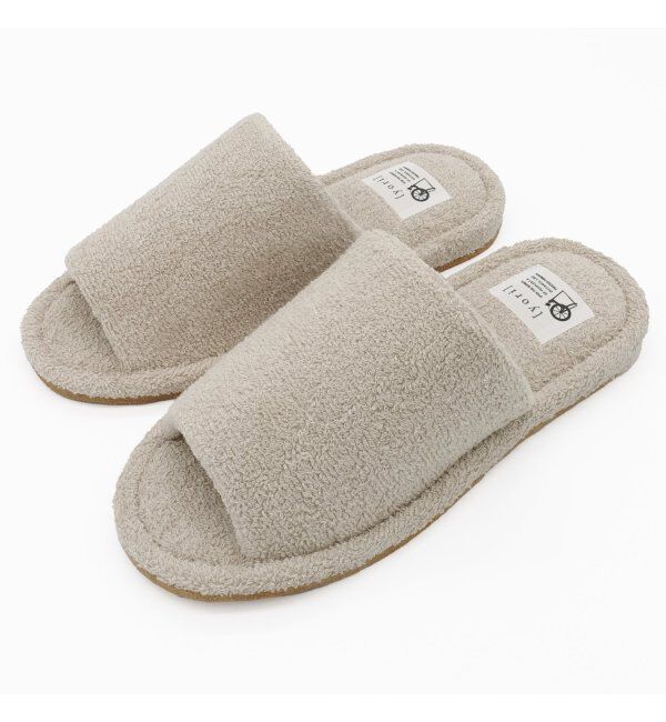 TOKYO DESIGN CHANNEL「yori パイル外縫いスリッパ L」|ルームシューズ|ベージュ